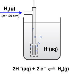 diagram of a hydrogen half-cell