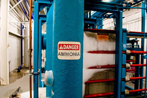 ammonia in an industrial plant