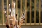 hard-bristle brushes